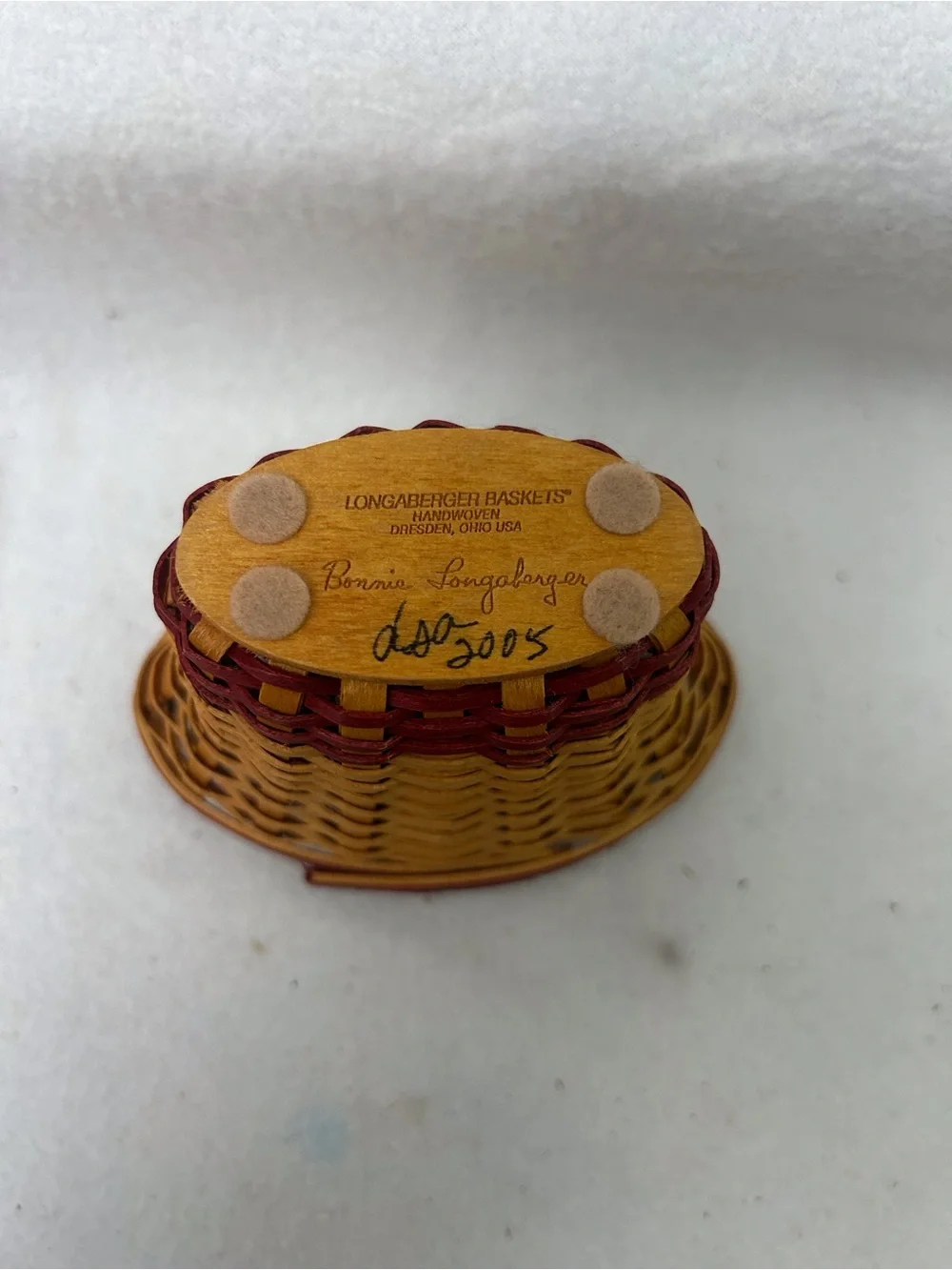 Longaberger 2005 Miniature Geranium Basket Collector Set